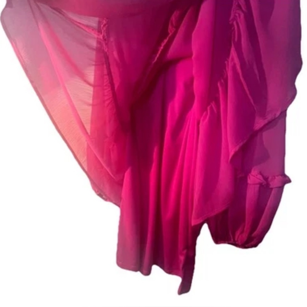 Vince Camuto Size XS Vibrant Pink Long Sleeve Dress - Picture 4 of 5